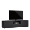 MEDIA TV Unit with 2 Doors 1 Drawer 147cm in Black - Image 7