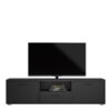 MEDIA TV Unit with 2 Doors 1 Drawer 147cm in Black - Image 8