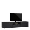 MEDIA TV Unit with 2 Doors 1 Drawer 177cm in Black - Image 7