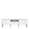 MEDIA TV Unit with 2 Doors 1 Drawer in White - Image 3