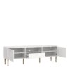 MEDIA TV Unit with 2 Doors 1 Drawer in White - Image 5