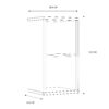 MAURO 1 Shelf Storage Unit in White High Gloss - Image 9