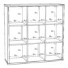 MAURO 3x3 Storage Unit in Sonoma Oak - Image 6