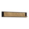 NIKOMEDES Wall Shelf 140cm in Spica Oak, Matt Black & Bartex Oak