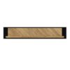 NIKOMEDES Wall Shelf 140cm in Spica Oak, Matt Black & Bartex Oak - Image 2