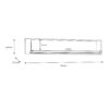 NIKOMEDES Wall Shelf 140cm in Spica Oak, Matt Black & Bartex Oak - Image 6