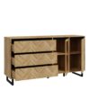 NIKOMEDES Sideboard in Spica Oak, Matt Black & Bartex Oak - Image 4