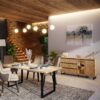 NIKOMEDES Sideboard in Spica Oak, Matt Black & Bartex Oak - Image 5