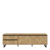 NIKOMEDES TV Unit in Spica Oak, Matt Black & Bartex Oak - Image 2