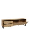 NIKOMEDES TV Unit in Spica Oak, Matt Black & Bartex Oak - Image 3