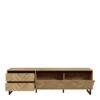 NIKOMEDES TV Unit in Spica Oak, Matt Black & Bartex Oak - Image 4