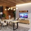 NIKOMEDES TV Unit in Spica Oak, Matt Black & Bartex Oak - Image 7