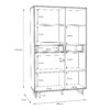 NIKOMEDES Display Cabinet in Spica Oak, Matt Black & Bartex Oak - Image 10