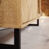 NIKOMEDES Display Cabinet in Spica Oak, Matt Black & Bartex Oak - Image 6