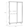 NIKOMEDES Display Cabinet in Spica Oak, Matt Black & Bartex Oak - Image 9