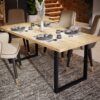 NIKOMEDES Dining Table in Bartex Oak - Image 3