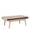 MARTE Coffee Table with Open Shelf in White Oak