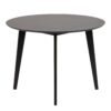 ROXBY Black Round Dining Table 105 cm