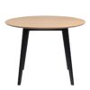 ROXBY Round Dining Table 105cm in Oak & Black - Image 2