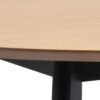 ROXBY Round Dining Table 105cm in Oak & Black - Image 4