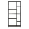 NEWCASTLE Asymmetrical Bookcase with 6 Shelves in Matt Black Powder-Coated Steel - Image 2