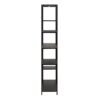 NEWCASTLE Asymmetrical Bookcase with 6 Shelves in Matt Black Powder-Coated Steel - Image 3