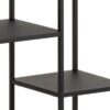 NEWCASTLE Asymmetrical Bookcase with 6 Shelves in Matt Black Powder-Coated Steel - Image 8