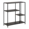 NEWCASTLE Asymmetrical Bookcase with 3 Shelves in Matt Black Powder-Coated Steel
