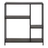 NEWCASTLE Asymmetrical Bookcase with 3 Shelves in Matt Black Powder-Coated Steel - Image 2
