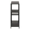 NEWCASTLE Asymmetrical Bookcase with 3 Shelves in Matt Black Powder-Coated Steel - Image 3