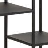 NEWCASTLE Asymmetrical Bookcase with 3 Shelves in Matt Black Powder-Coated Steel - Image 6