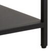 NEWCASTLE Asymmetrical Bookcase with 3 Shelves in Matt Black Powder-Coated Steel - Image 7