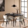 ROXBY Round Dining Table 140cm in Black - Image 12