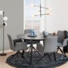 ROXBY Round Dining Table 140cm in Black - Image 10