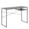 NEWCASTLE Office Desk with Open Shelf in Matt Black Powder-Coated Steel