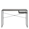 NEWCASTLE Office Desk with Open Shelf in Matt Black Powder-Coated Steel - Image 2