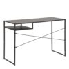NEWCASTLE Office Desk with Open Shelf in Matt Black Powder-Coated Steel - Image 4