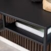 NEWCASTLE Office Desk with Open Shelf in Matt Black Powder-Coated Steel - Image 7