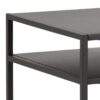 NEWCASTLE Office Desk with Open Shelf in Matt Black Powder-Coated Steel - Image 8