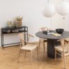 NEWCASTLE Console Table with Open Shelf in Matt Black Powder-Coated Steel - Image 6