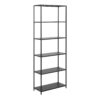 NEWCASTLE Tall Bookcase with 5 Shelves in Matt Black Powder-Coated Steel