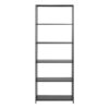 NEWCASTLE Tall Bookcase with 5 Shelves in Matt Black Powder-Coated Steel - Image 2