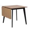 ROXBY Extending Dining Table 80-120cm in Oak & Black