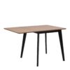 ROXBY Extending Dining Table 80-120cm in Oak & Black - Image 4
