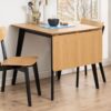 ROXBY Extending Dining Table 80-120cm in Oak & Black - Image 10