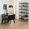 ROXBY Extending Dining Table 80-120cm in Black - Image 9
