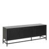 NEWCASTLE 3 Doors Sideboard in Matt Black Powder-Coated Steel