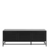 NEWCASTLE 3 Doors Sideboard in Matt Black Powder-Coated Steel - Image 2