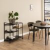 NEWCASTLE Serving Trolley in Matt Black Powder-Coated Steel - Image 6