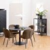 NEWCASTLE Low 2 Doors Display Cabinet in Matt Black Powder-Coated Steel - Image 8